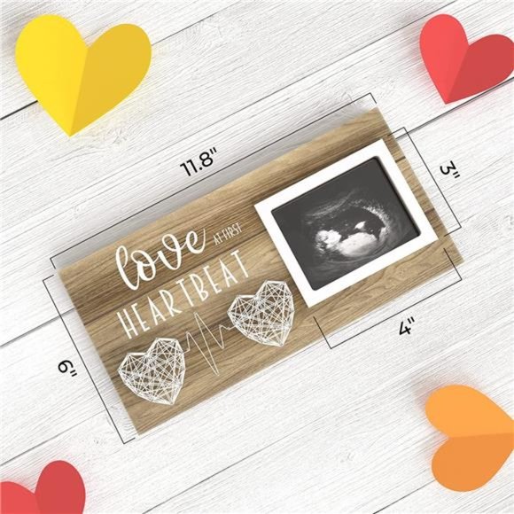 Baby Sonogram Picture Frame 4" x 3" Ultrasound Photo - Pregnancy Announcements - Picture 6 of 7